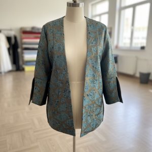 کت ژاکارد زنانه مزونی کد a01 مدل استین لاله ای